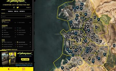 Cyberpunk 2077 interactive map