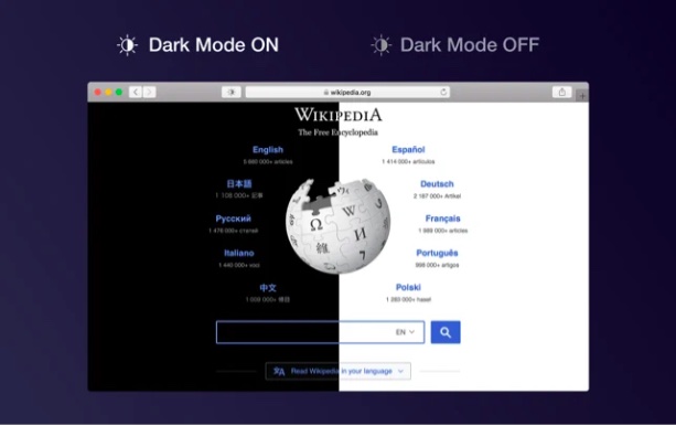 Dark Mode Safari extension