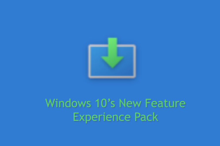 Взаимодействие windows feature experience pack