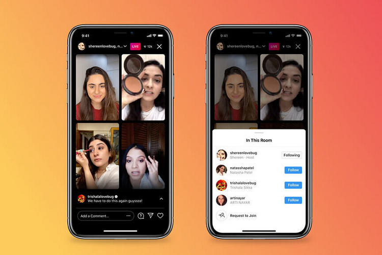 Instagram Live Rooms with 4 Participants Rolling out in India