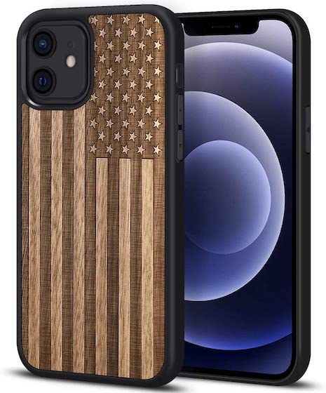 JUBECO iPhone 12 Pro/12 Case Wood