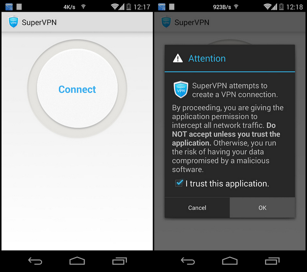 Самые опасные приложения для Android SuperVPN