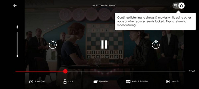 Netflix Audio-only Mode on Mobile