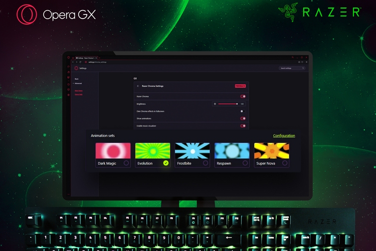 Opera GX Gets Dynamic Razer Chroma RGB Lighting Effects