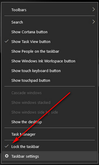 Restaurar la barra de tareas que falta en Windows 10