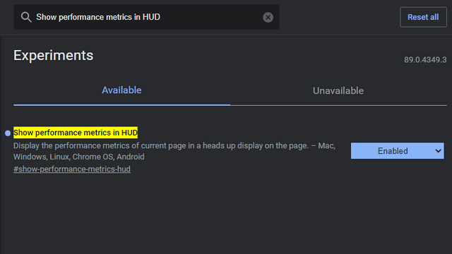 How to Enable Chrome s Benchmark HUD to Track Performance Metrics - 66