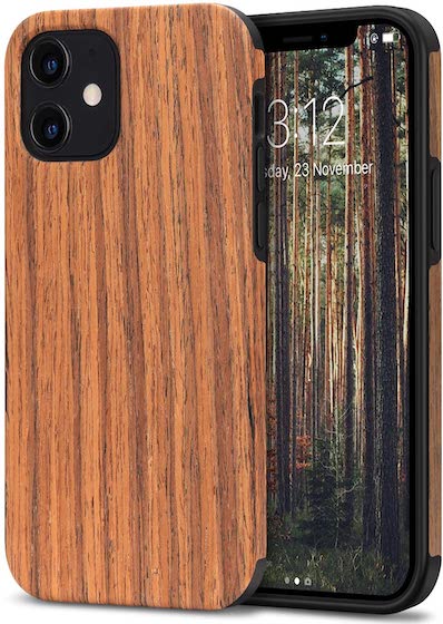 Case Yard Wooden Case for iPhone-12-Mini Soft TPU Silicone cover Slim Fit  Shockproof Wood Protective Phone Cover for Girls Boys Men and Women  Supports Wireless Charging Las Vegas Gambler Design 