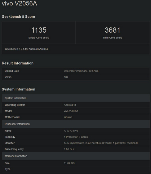 Vivo Smartphone With Snapdragon 888 Seemingly Listed on Geekbench - 41