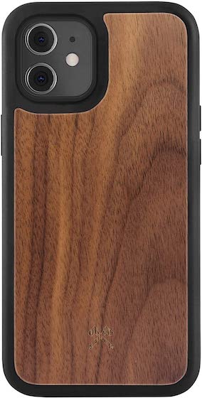 Woodcessories - Coque En Vrai Noyer Compatible Avec L'Iphone 12 Mini