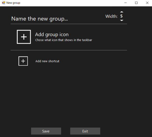 add group icon and shortcuts