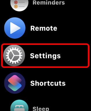 apple watch settings