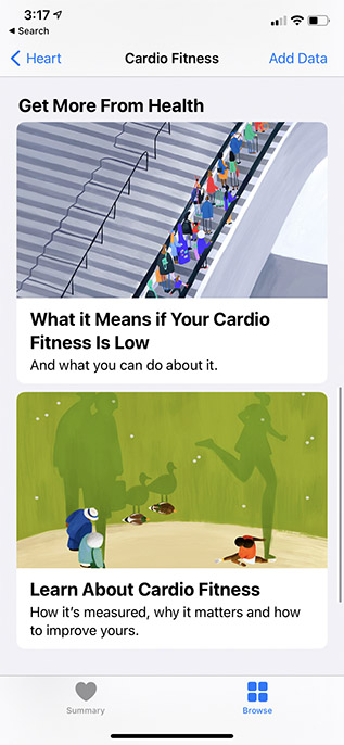 tarjetas de cardio fitness