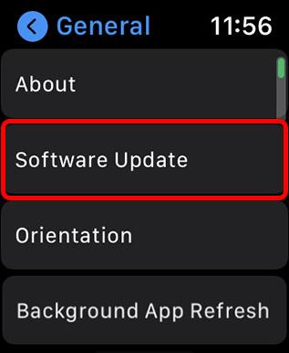 comprobar actualización de software apple watch