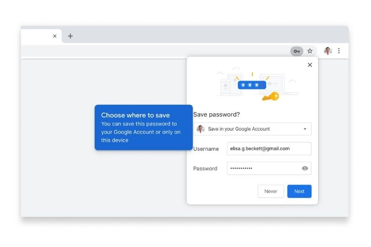 chrome password management desktop