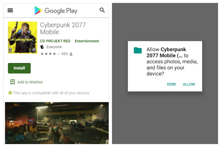 Die mobile Version von Cyberpunk 2077 ist eigentlich eine Ransomware