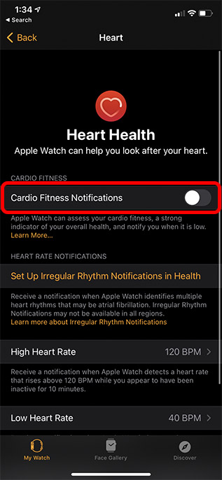 Activer Les Notifications De Fitness Cardio Apple Watch