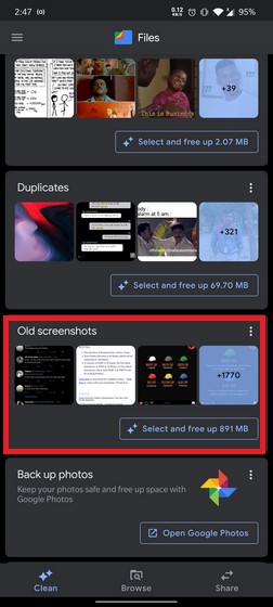 files by google old screenshots