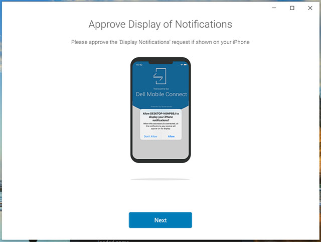 give permissions to dell mobile connect