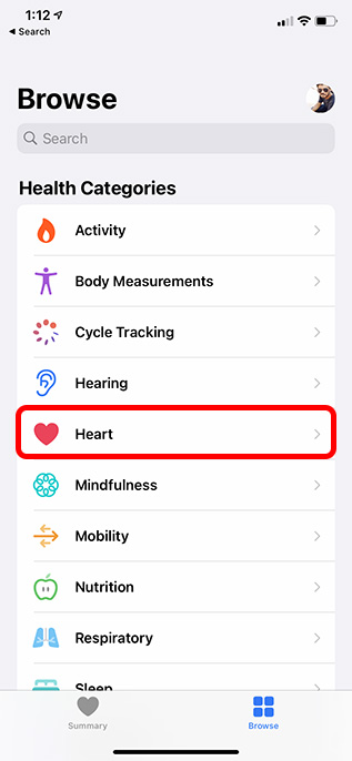 heart category health app