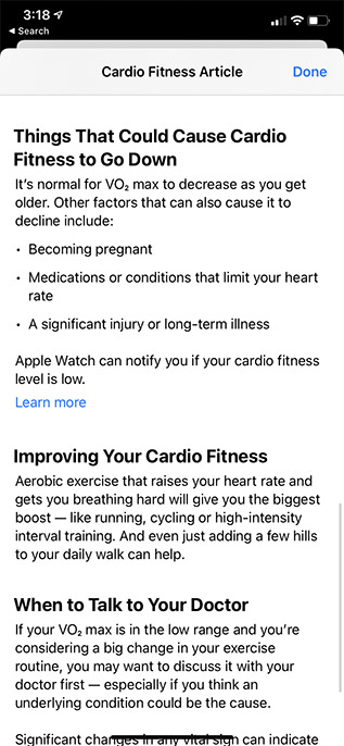 How to Set up Cardio Fitness on Apple Watch and iPhone - 72