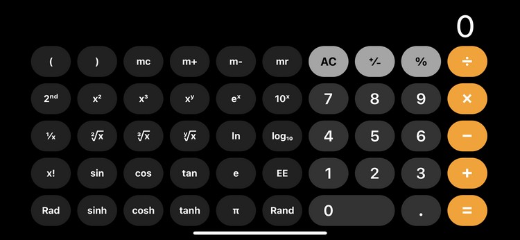 how to open scientific mode in ios calculator 