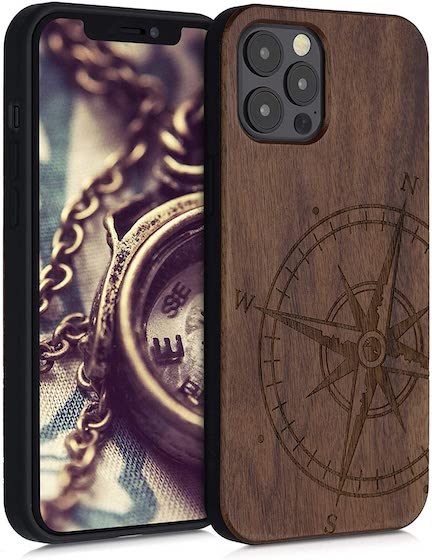 kwmobile Wooden Case Compatible with Apple iPhone 12 Pro Max