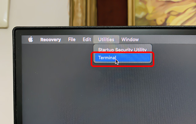 launch terminal in recovery mode macos