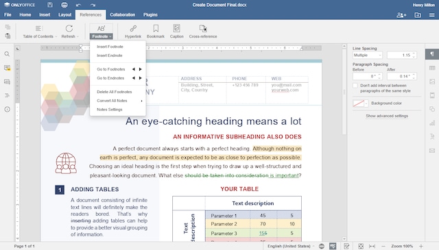 onlyoffice references