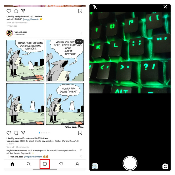 post images and videos from instagram lite