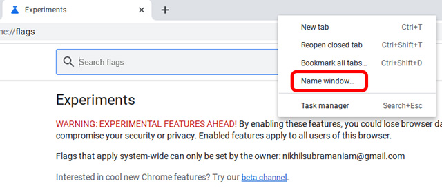 How to Enable Window Naming in Chrome OS - 45