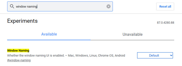 How to Enable Window Naming in Chrome OS - 66