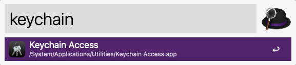 search keychain mac spotlight