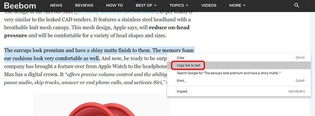 How to Copy Link to Text in Chrome OS - 63