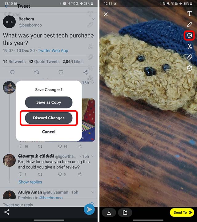 How to Share Tweets on Snapchat on iPhone and Android - 15