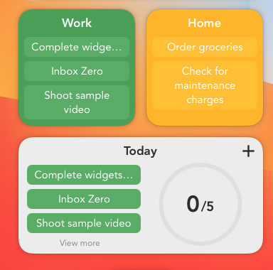 smarttasks widgets macos big sur