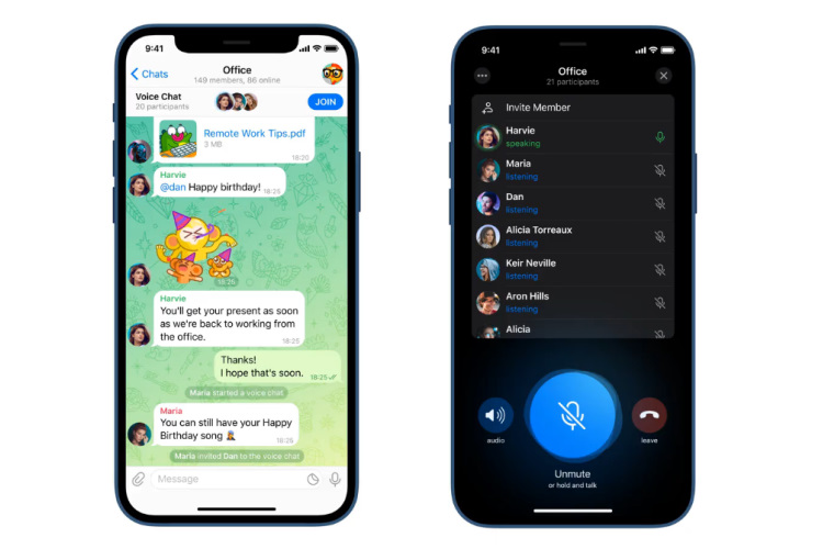 telegram voice chat