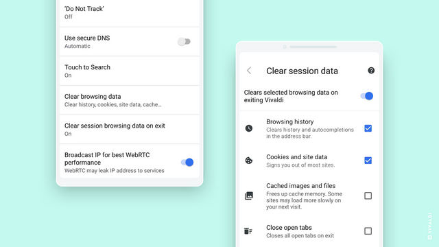 Vivaldi 3 5 for Android Adds Toggle to Clear Browsing Data on Exit - 2