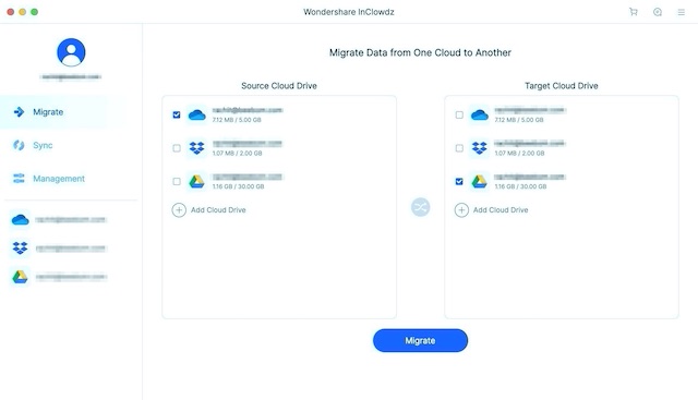 Wondershare InClowdz  Sync and Migrate Data Between Clouds - 5