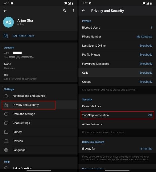 How to Enable Two Step Verification on Telegram  Guide  - 62