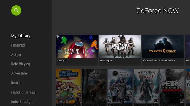 Geforce now android discount tv