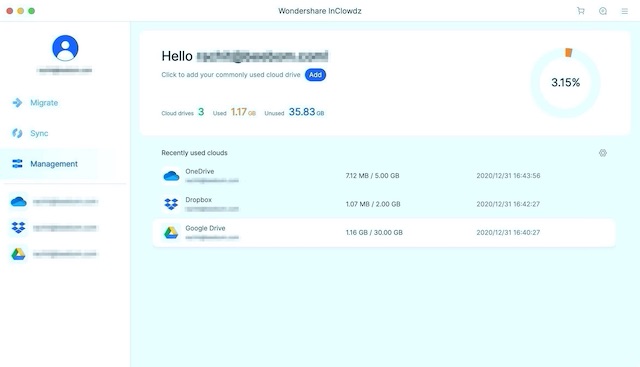 Wondershare InClowdz  Sync and Migrate Data Between Clouds - 49