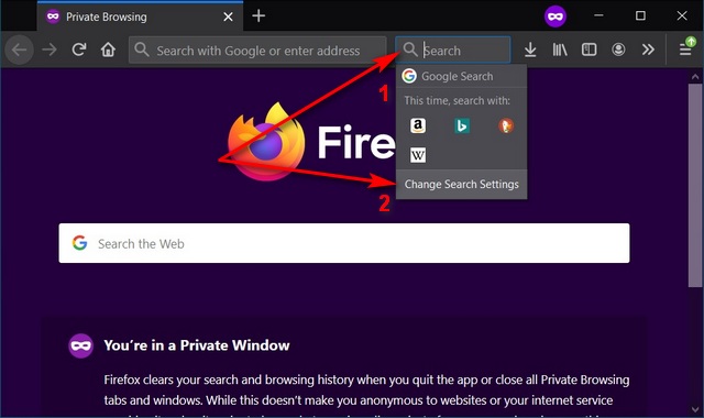 make google default search engine firefox