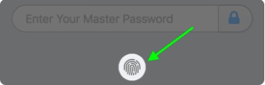 Нажмите на Touch ID