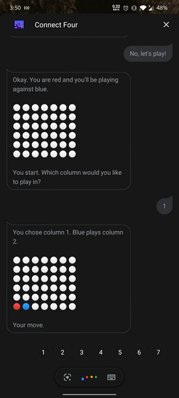 Connect Four Google Assistant Game