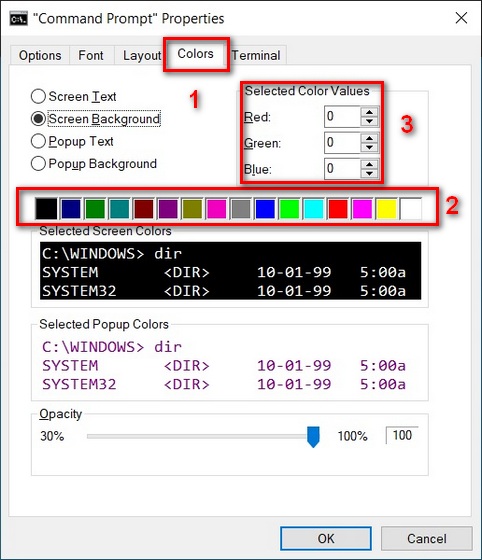 Customize Command Prompt Color and Font