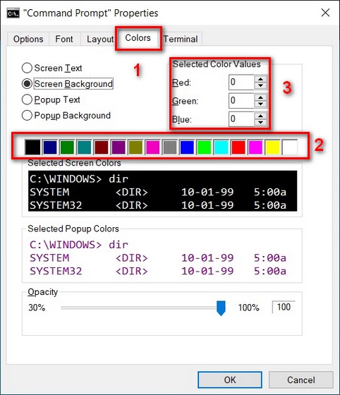 Как изменить цвет командной строки в windows 7