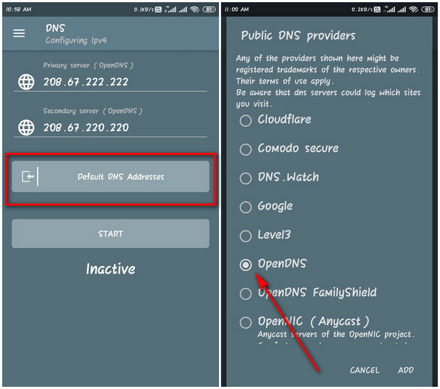 DNSChanger for IPv4/IPv6