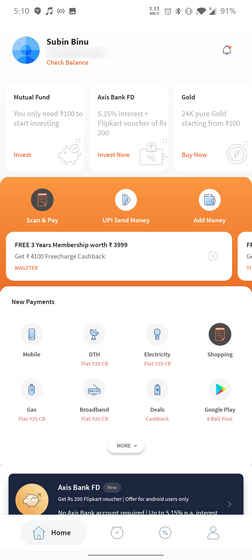 Freecharge UI