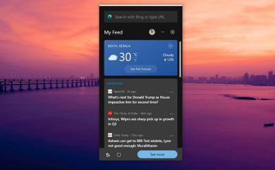 Get News and Weather Widget on Microsoft Edge