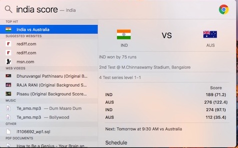 India score